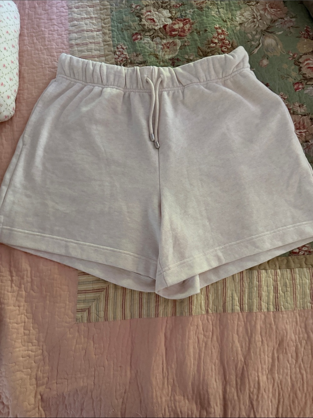 90 Degree By Reflex Light Lavender Drawstring Athletic Shorts
